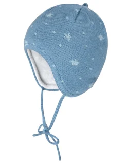 BABY BOY-Mütze, ausgenäht Jacquard, Sterne,