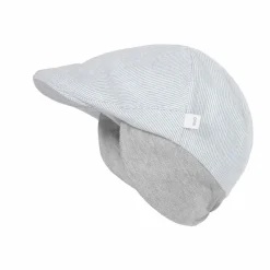 BABY BOY-Schiebermütze Jerseyohrenteil, Streifenstoff, UV50