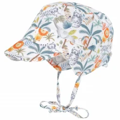 BABY BOY-Tellercap, bedruckt ausgenähtes Bandeau, Bindeband