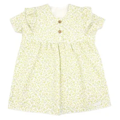 BABY GIRL-Kleid, Blümchenstoff Rüschenärmel