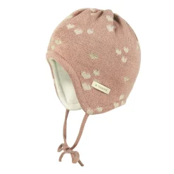 BABY GIRL-Mütze, ausgenäht Jacquard Herz