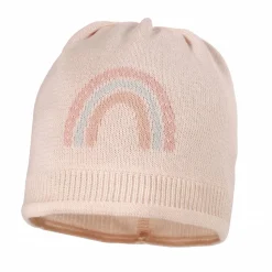 BABY GIRL-Mütze, randlos Jacquard Regenbogen