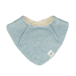 BABY-Dreiecktuch, Druckknopf Punkte-Melange, Baumwoll-Teddyfutter
