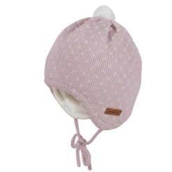 BABY-Mütze, Pünktchen Minipompon, Teddyfutter