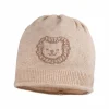 GOTS BABY BOY-Mütze, randlos Jacquard Löwe