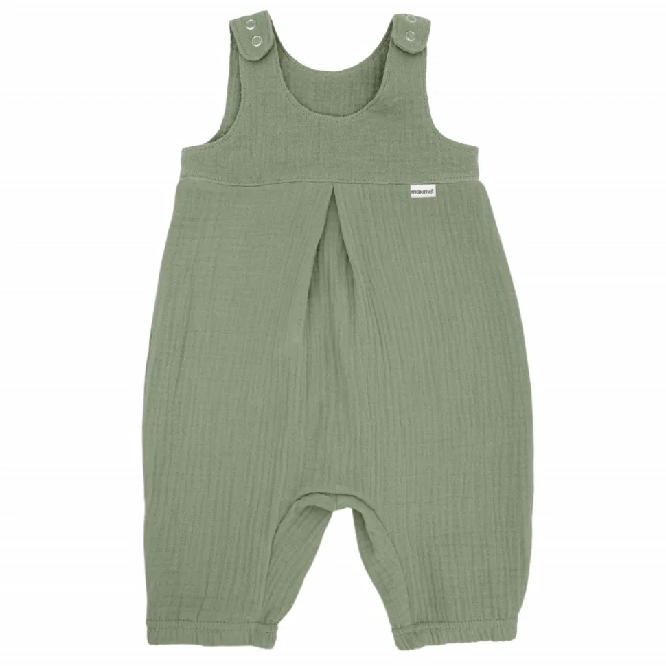 GOTS BABY BOY-Overall, 3/4 Länge, Musselinstoff