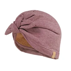 GOTS BABY GIRL-Turban,Schleife Ringeljersey, Teddyfutter