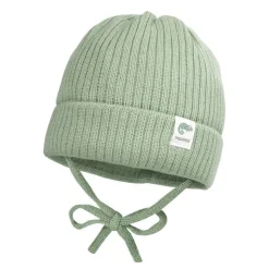 GOTS BABY-Beanie, Rippe Umschlag
