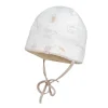 GOTS BABY-Mütze, Jersey Druck Teddyfutter, Bindeband