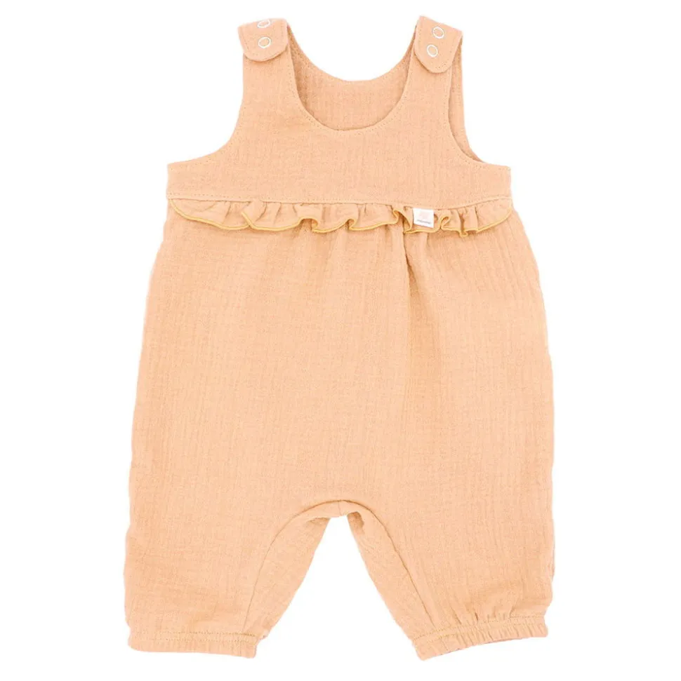 GOTS BABY-Overall, 3/4 Länge Musselinstoff
