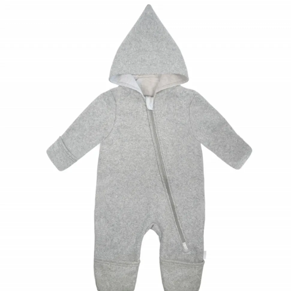 GOTS BABY-Overall, Baumwollfleece, Reißverschluss, Jerseyfutter