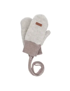 GOTS MINI-Handschuhe, Daumen Wollfleece, kbT, Strickbund