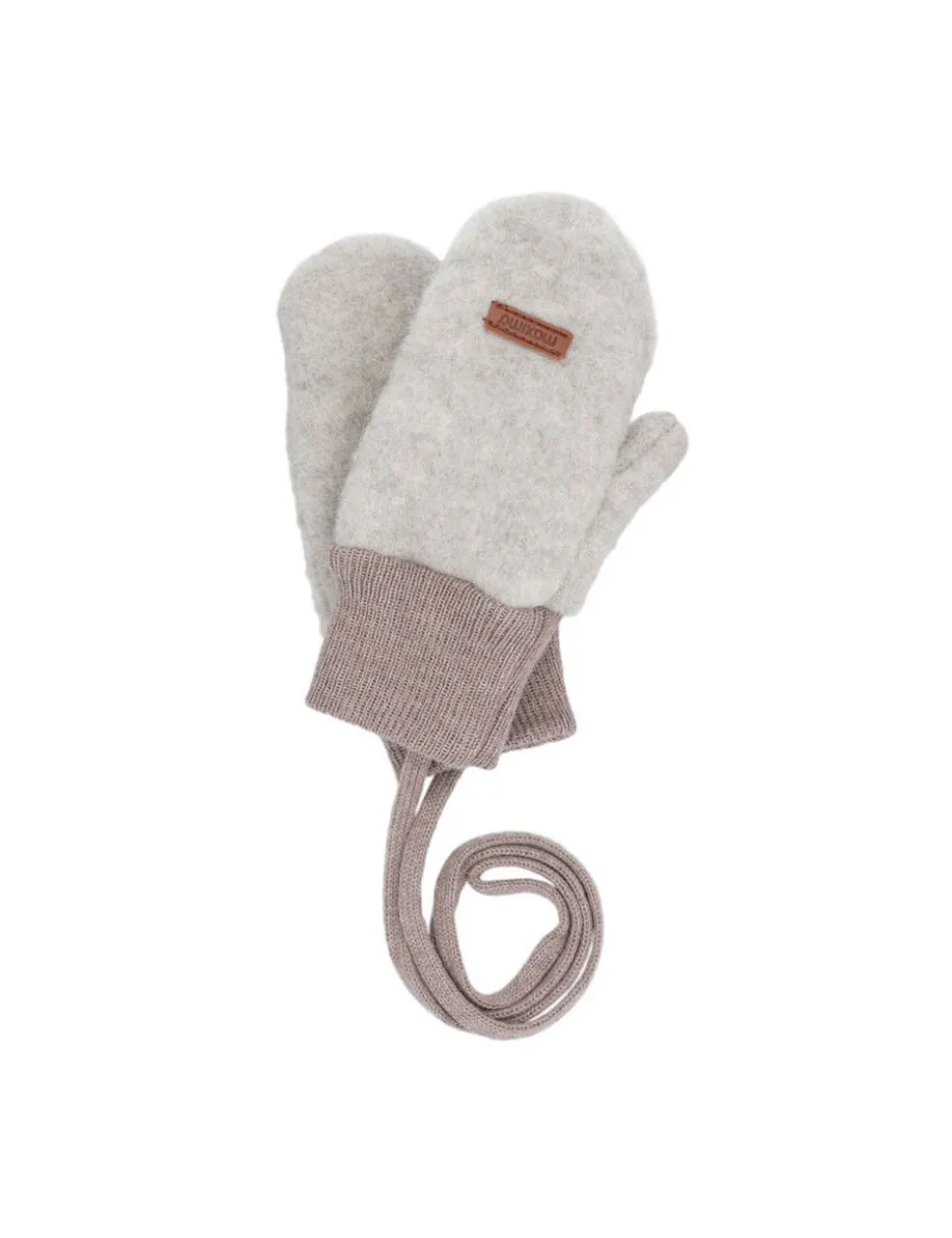 GOTS MINI-Handschuhe, Daumen Wollfleece, kbT, Strickbund