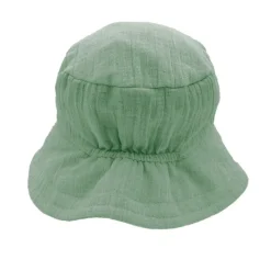 GOTS MINI-Hut, Bindeband Musselinstoff, Futter