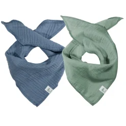 GOTS-Dreiecktuch, Doppelpack Musselinstoff