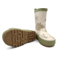 Gummistiefel Dinosaurier Fotoprint, gepatcht, Reflekt 3M, Jerseyfutter
