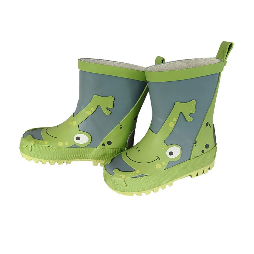Gummistiefel Frosch Jerseyfutter, gepatcht, Reflekt 3M