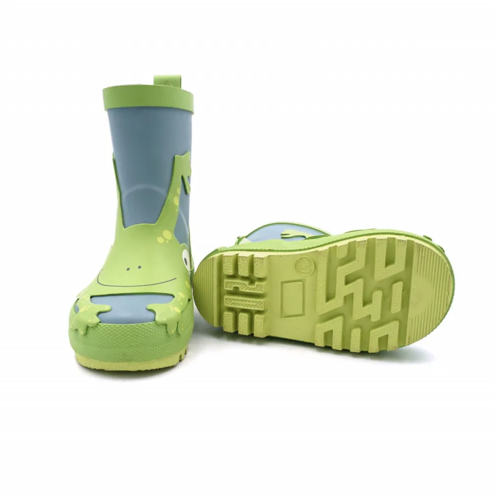 Gummistiefel Frosch Jerseyfutter, gepatcht, Reflekt 3M