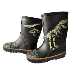 Gummistiefel "Dinosaurier" gepatcht, Reflekt 3M, Winterfutter