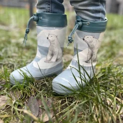 Gummistiefel "Eisbär" Fotoprint, gepatcht, Reflekt 3M, Winterfutter