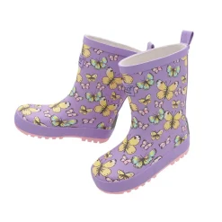 Gummistiefel "Schmetterlinge", Jerseyfutter, Alloverprint, Reflex 3M