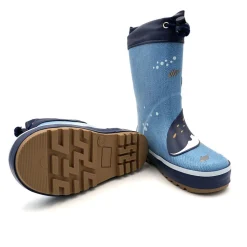 Gummistiefel Wal Stulpe, Jerseyfutter, Fotoprint, Reflekt 3M