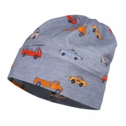 KIDS BOY-Beanie Autos Jersey bedruckt