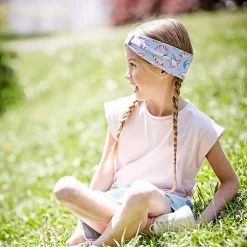KIDS GIRL-Haarband, gerafft Jersey bedruckt