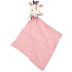 Kuscheltuch Einhorn, Gestrick Musselinstoff