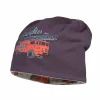 MINI BOY-Beanie, "fire engine" reversible, Jersey bedruckt