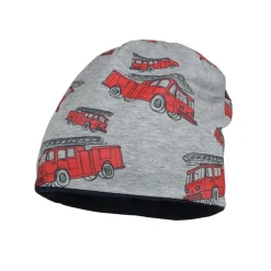 MINI BOY-Beanie, "fire engine" reversible