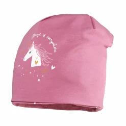 MINI GIRL-Beanie, "Einhorn" reversible, glow in the dark
