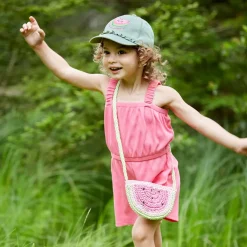 MINI GIRL-Cap Wassermelone Klettverschluss, Waschoptik