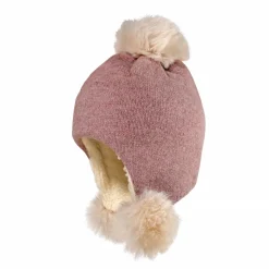 MINI GIRL-Inkamütze, Pompons Vollfutter