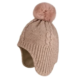 MINI GIRL-Inkamütze,Lurex Pompon, Vollfutter