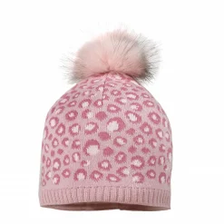MINI GIRL-Mütze, animal dots randlos, pompon fake fur