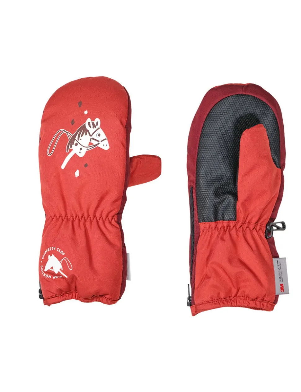 MINI GIRL-Thermofausthandschuh "Hobby Horsing", Reißverschluss, Thinsulate,