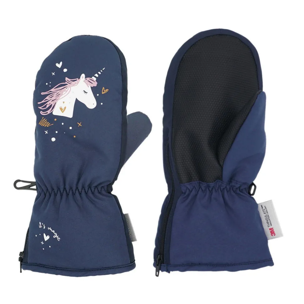 MINI GIRL-Thermofausthandschuh Daumen, "Einhorn", glow in the dark