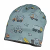 MINI-Beanie, Jersey bedruckt BW-Fleece Futter