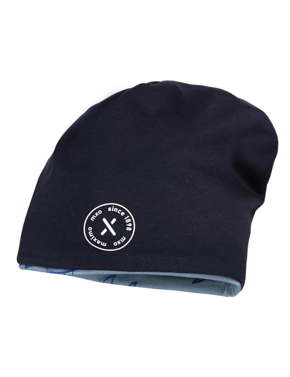 MINI-Beanie, reversible,Futter Jersey bedruckt, uni/Druck, UV 50