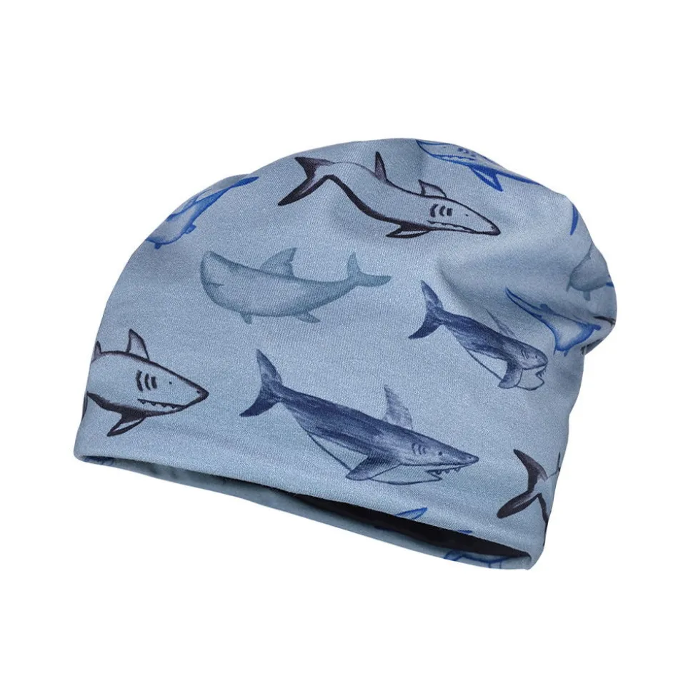 MINI-Beanie, reversible,Futter Jersey bedruckt, uni/Druck, UV 50