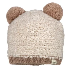 MINI-Mütze, 2 Pompons Teddyoptik, Jerseyfutter