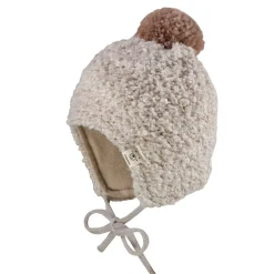 MINI-Mütze, ausgenäht, Band Teddyoptik, Futter