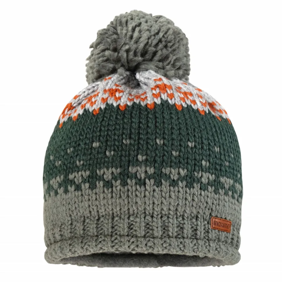 MINI-Mütze, Pompon Farbwechseljacquard, Futter