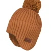 MINI-Mütze, Umschlag, Pompon Ohrenteil