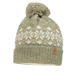 MINI-Mütze, Umschlag, Pompon Norwegerjacquard, Futter