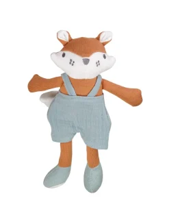 Puppe, Fuchs mit Hose Musselinstoff, Gestrick